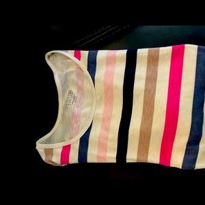 CUTE multi colored striped tee shirt, Sz XXL. Have not worn.